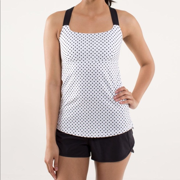 lululemon athletica Tops - Lululemon track & train mod dot printed tank sz.6